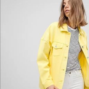 Vero Moda yellow oversized  denim jacket size L